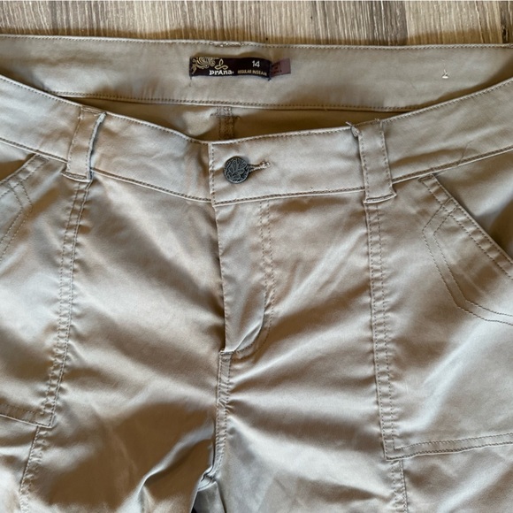 Prana Womens Green Nylon Straight Leg Outdoor Breathe Pants Zippable Size 14 - Picture 3 of 9